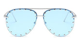 Metal Rivet Pilot Sunglasses